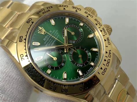 gold and green rolex replica|pre owned men's rolex.